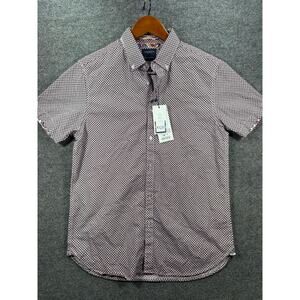 Denim & Flower Ricky Singh Men's M Short Sleeve Button Down Shirt Pindot